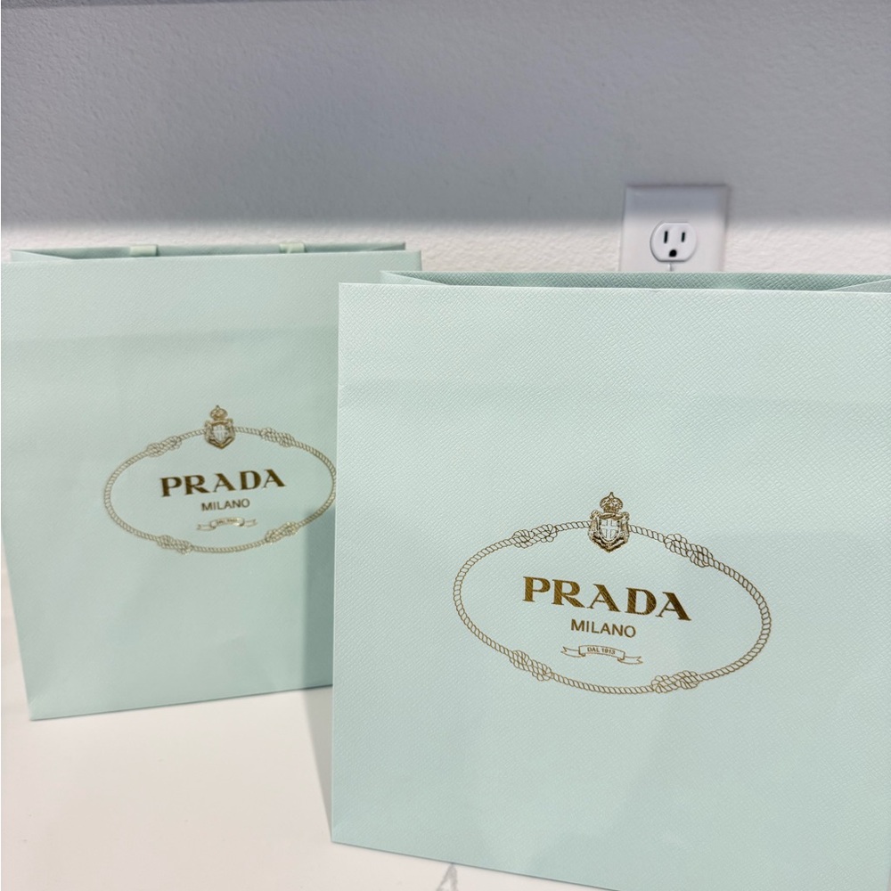 Prada London Cafe Mint Special Edition Gift Bags - Set of Two
